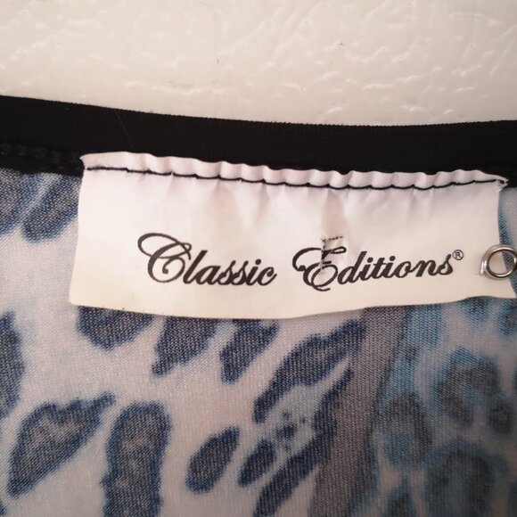 Classic Editions Ladies Animal Print Size XL Made in Canada Top - Picture 3 of 10